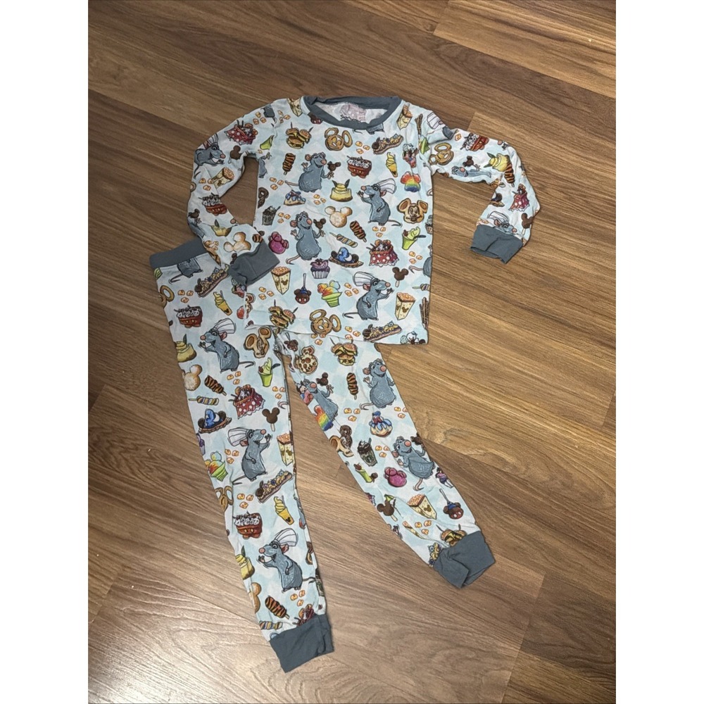 Showstoppers Disney Ratatouille Mickey Snacks Pajamas Sz 3T Boys Girls Bamboo